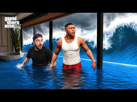 TSUNAMI FRANKLININ EVINI ALDI GÖTÜRDÜ - GTA 5 MODS