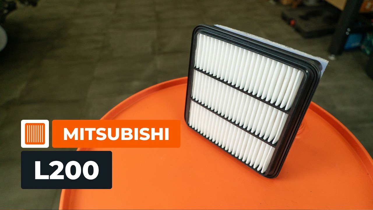 Como mudar filtro de ar em Mitsubishi L200 KA - guia de substituição