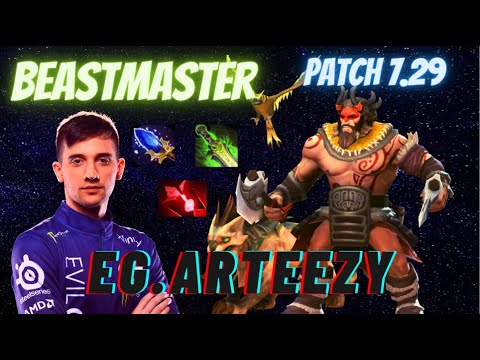 EG.Arteezy [Beastmaster] Unlimited Axes Dota 2 Gameplay (2021) New Patch 7.29