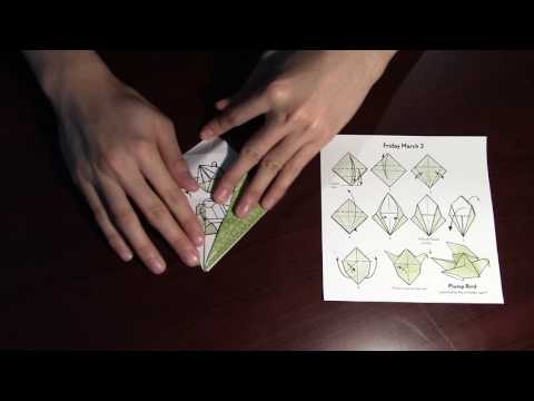 How to fold a PLUMP BIRD - Origami Day 48 (EASY)