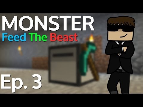 MINING WITH A TURTLE! [Monster FTB] Ep. 3