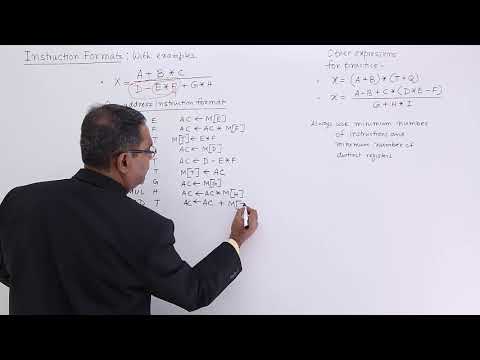 1 Address Instruction Format Example