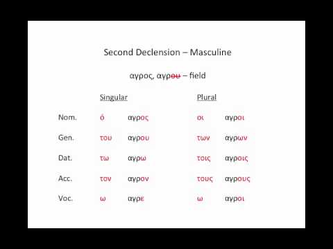 Ancient Greek - Second Decl. Masc & Neut