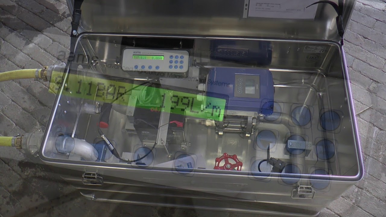 AAMS-SALVARANI Szivattyúvizsgáló,  35-1300 l/perc,  20 bar,  2" átlátszó csőszakasszal