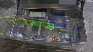 AAMS-SALVARANI Szivattyúvizsgáló,  35-1300 l/perc,  20 bar,  2" átlátszó csőszakasszal