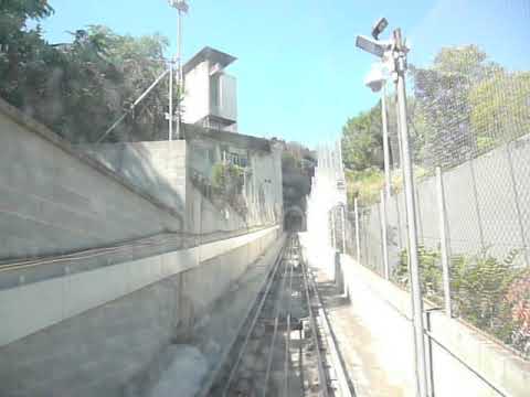Cab ride / Barcelona Funicular de Montjuïc / Barcelona Montjuïc Funicular