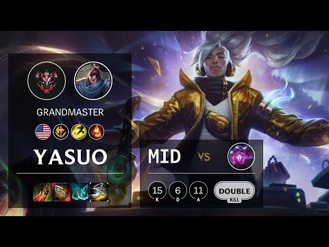 Yasuo Mid vs Vel'Koz - NA Grandmaster Patch 10.20