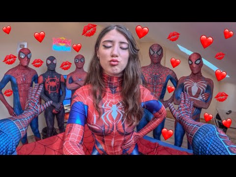 CRAZY NEIGHBOR GIRL IN LOVE WILL NOT LEAVE TEAM SPIDER-MAN ALONE (Love Parkour POV)