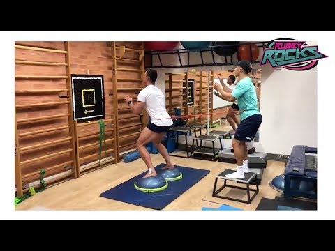 Jesse Kriel's gym work after ankle surgery