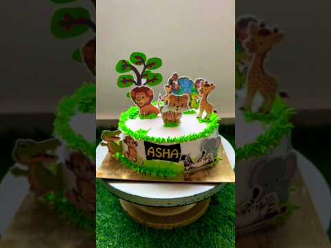 #junglethemecake #junglecake #animalcakes #husn #liontigercake #homebakerpune #youtubeshorts #reels