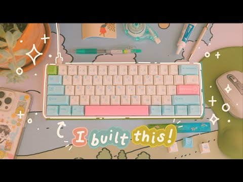 building my first mechanical keyboard & mini desk tour (beginner build)