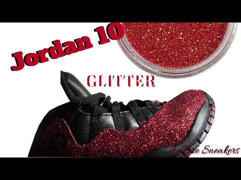 sparkly red jordans