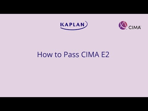 How to Pass CIMA E2 (Managing Performance)