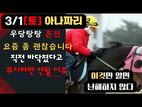 3/1 토요-윤택-경마 아나짜리 겨레의 함성 외칠날,꼭 이길 이유가 존재하는 하루