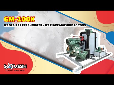 GM-100K Ice Scaller Fresh Water  Ice Flake Machine 10 Tons