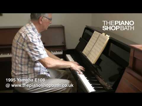 1995 Yamaha E108 in Black Gloss @ The Piano Shop, Bath