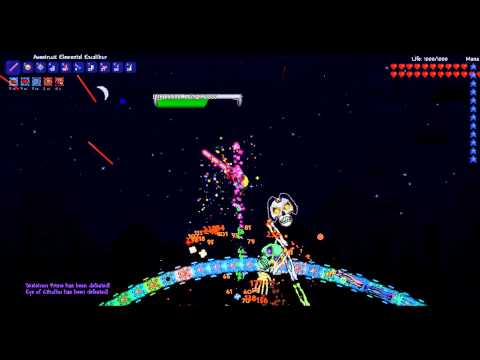 Terraria - Avalon Mod - All Bosses - Melee