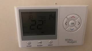 How To Unlock White Rodgers Thermostat Keypad - UP300C