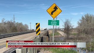 Acadia Parish officials speak on human remains found in bayou