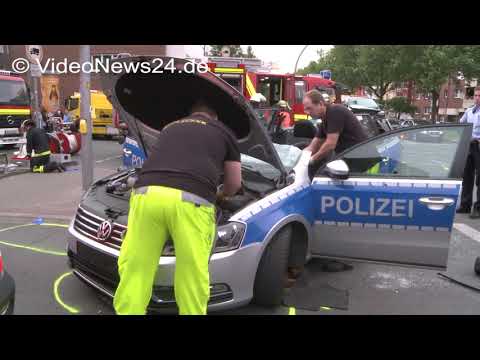 28.05.2016 - VN24 - Polizeiwagen verunglückte auf Einsatzfahrt in Dortmund