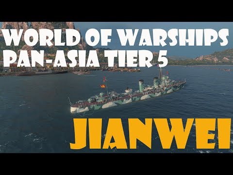 World of Warships Pan-Asia Tier 5 Destroyer Jianwei