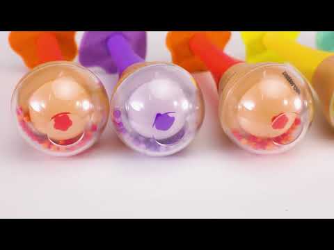 Usorteret CLASSIC WORLD CW40527 Rattle 2in1 medinis vaivorykštės instrumentas Maracas 1 vnt. video