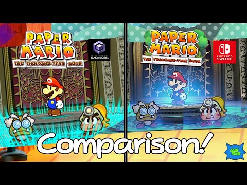 Paper Mario The Thousand Year Door GameCube vs Switch Graphics Comparison!