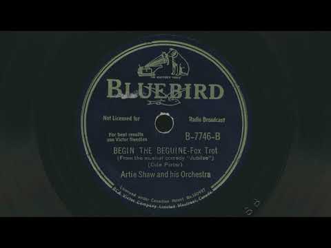 1938 ARTIE SHAW Begin The Beguine JAZZ Instrumental - 78 RPM Record