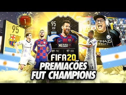 TIREI O MESSI 95 NA PREMIAÇÃO TOP 100 DO MUNDO FUT CHAMPIONS 🔥 FIFA 20 UT