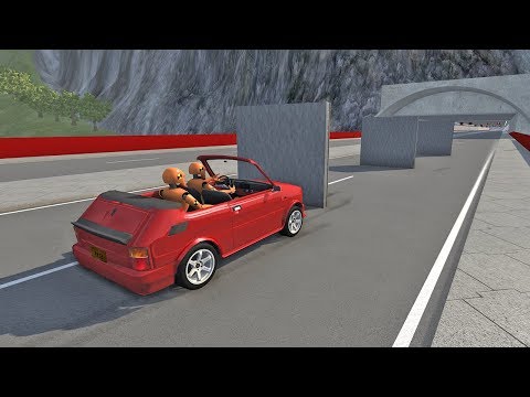 High Speed Brick Wall Accidents #2 - BeamNG.drive