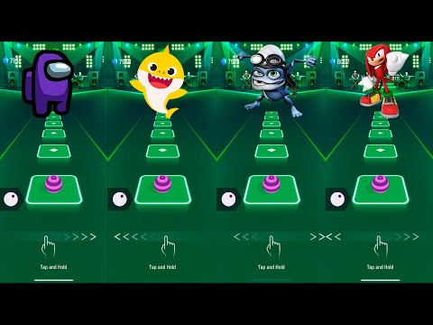 Among Us vs Baby Shark vs Crazy Frog vs Knuckles | Tiles Hop EDM Rush