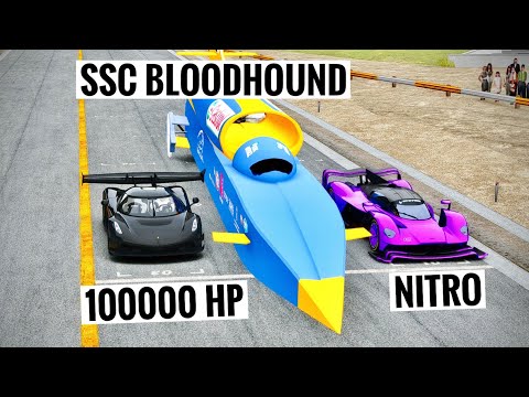 100000 HP Koenigsegg Jesko Black Devil vs SSC Bloodhound vs NITRO Aston Martin AMR - Special Stage X