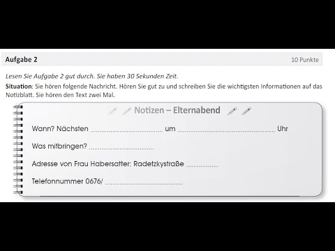ÖSD A2 HÖREN │ LISTENING TASK NR.12 │ ALL 3 PARTS