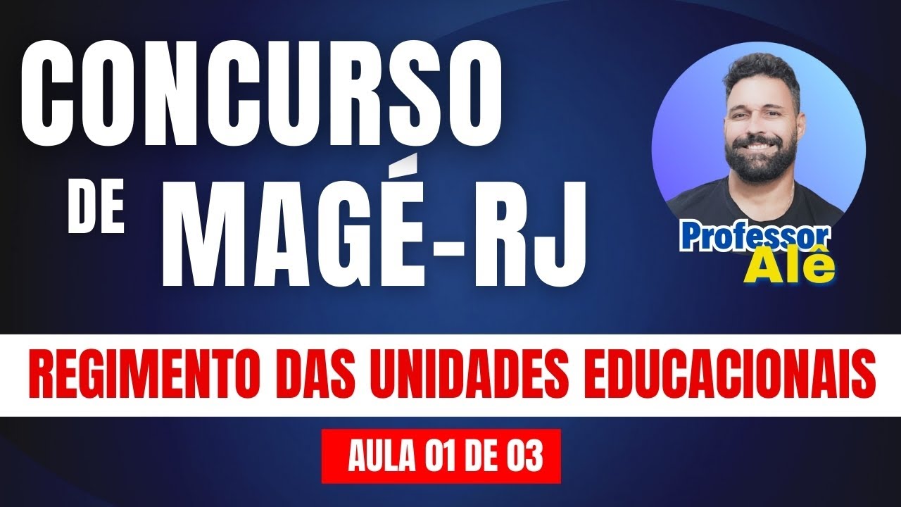 LEGISLATION OF MAGÉ RJ CLASS 01 REGULATIONS OF EDUCATIONAL UNITS OF MAGÉ RJ