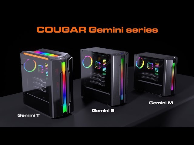 Cougar Gemini M ARGB Cristal Templado USB 3.0 Negro/Plata video