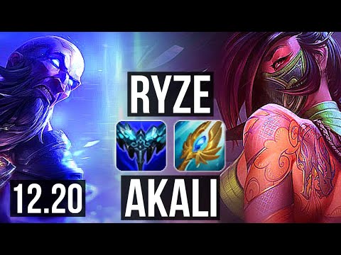 RYZE vs AKALI (MID) | 6/1/6, Dominating | KR Diamond | 12.20