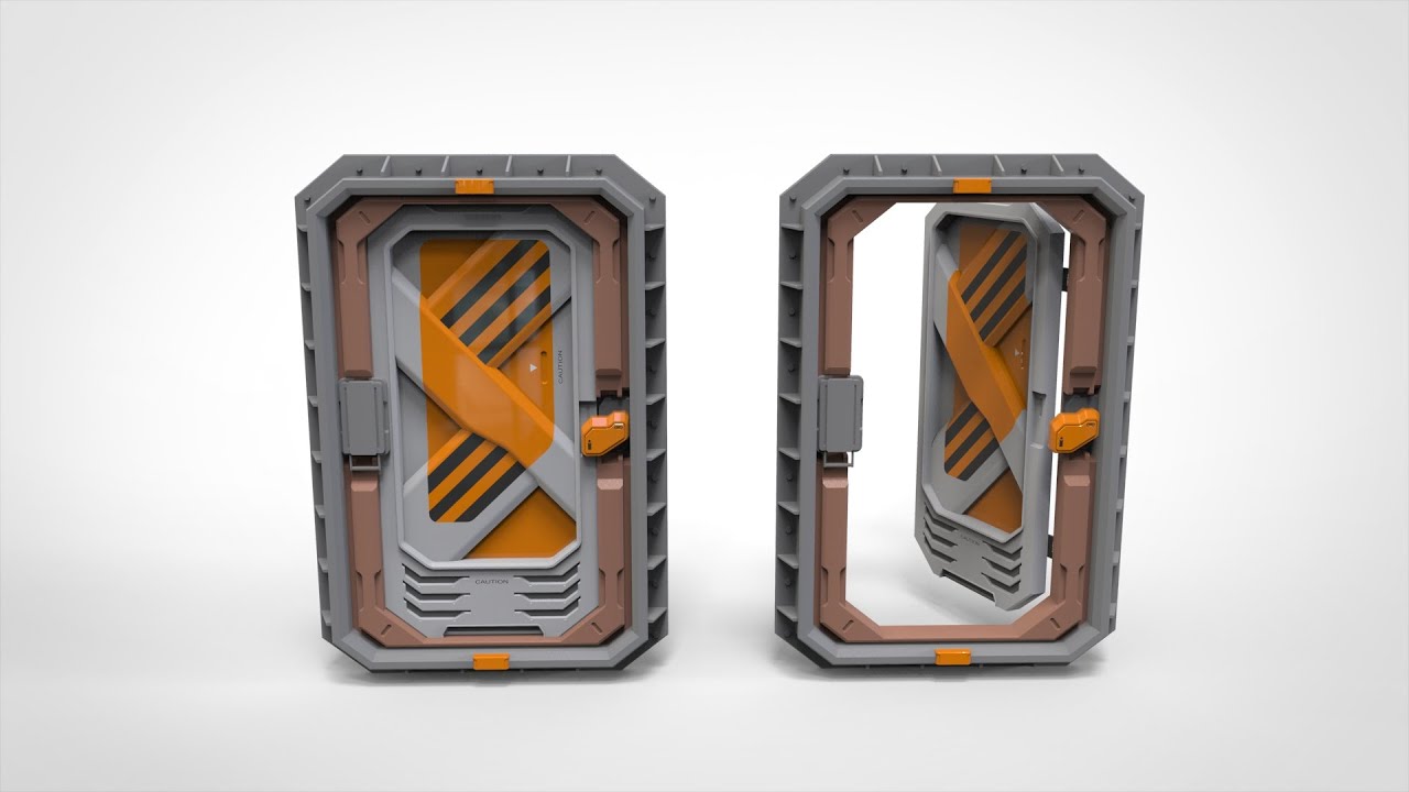 Sci fi door 6 3D Model