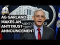 U.S. AG Garland holds a news conference after DOJ sues Apple over iPhone monopoly — 3/21/2024