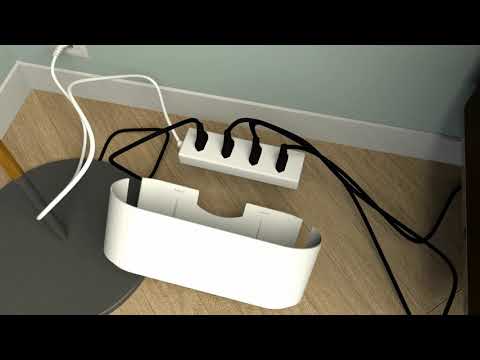 D-Line Cable Tidy Unit (Small White) How-to-Installation Video (EU)