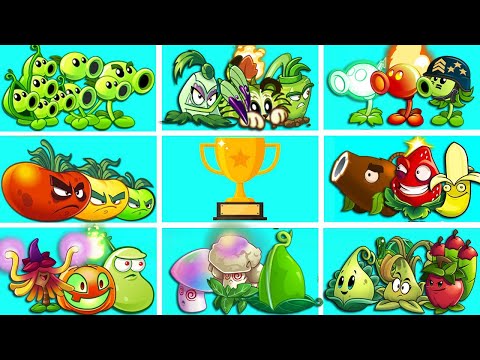 PvZ 2 Tournament 8 Team NOOB - PRO - HACKER Plants - Which Team Plant Will Win?