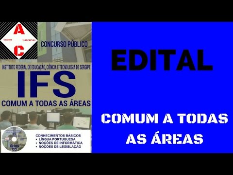 Edital Concurso IFS 2016 - Comum a Todas as Áreas