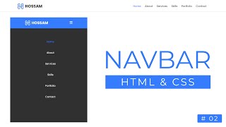 How to Create a Responsive Personal Portfolio Website Using HTML & CSS # 02   Navbar