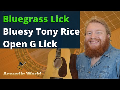 Bluesy Tony Rice Lick in Open G Position - Bluegrass Guitar Lesson