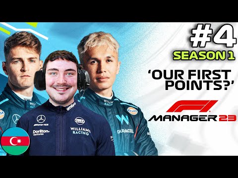 F1 MANAGER 23 | Williams CAREER MODE #4 | OUR FIRST POINTS?! | F1 Manager 2023 #f1manager23