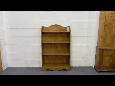 Pine Waterfall Style Bookcase (F2764B) - Pinefinders Old Pine Furniture Warehouse