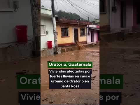 Viviendas afectadas por fuertes #lluvias en casco urbano de Oratorio en Santa Rosa #18Octubre2025