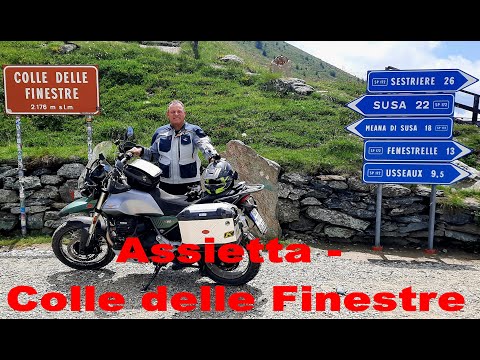 The Moto Guzzi V85TT on motorcycle gravel tour in Piedmont - from Assietta to Colle de Finestre