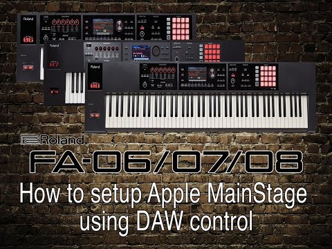 Roland FA-06/07/08 - How to setup Apple MainStage  using DAW control