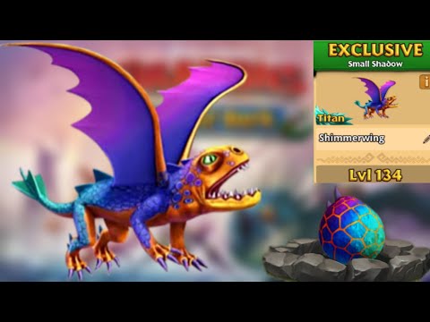 Shimmerwing Max Level 134 Titan Mode - New Exclusive Small Shadow - Dragons:Rise of Berk
