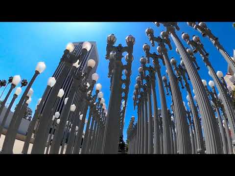 Walking Tour | Urban Light LACMA Campus Los Angeles California | Travel vlog
